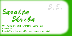 sarolta skriba business card